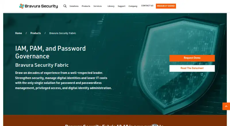 The Bravura Security Fabric homepage