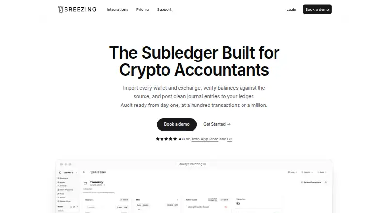 The Breezing homepage