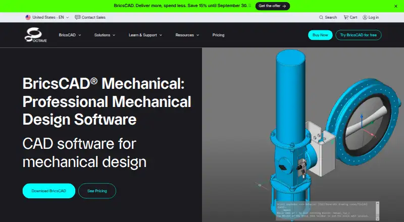 The BricsCAD Mechanical homepage