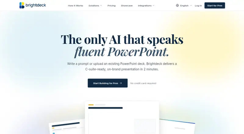 The Brightdeck homepage