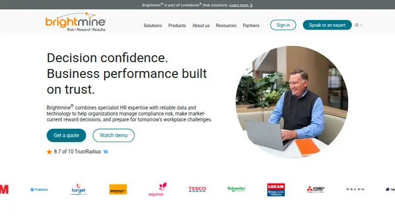 The Brightmine Compensation Planning homepage
