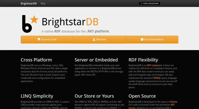 The BrightstarDB homepage