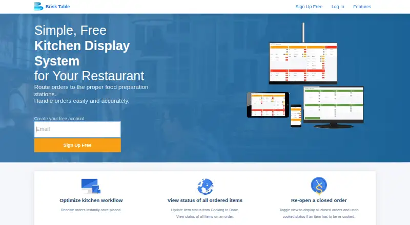 The Brisk Table Kitchen View homepage