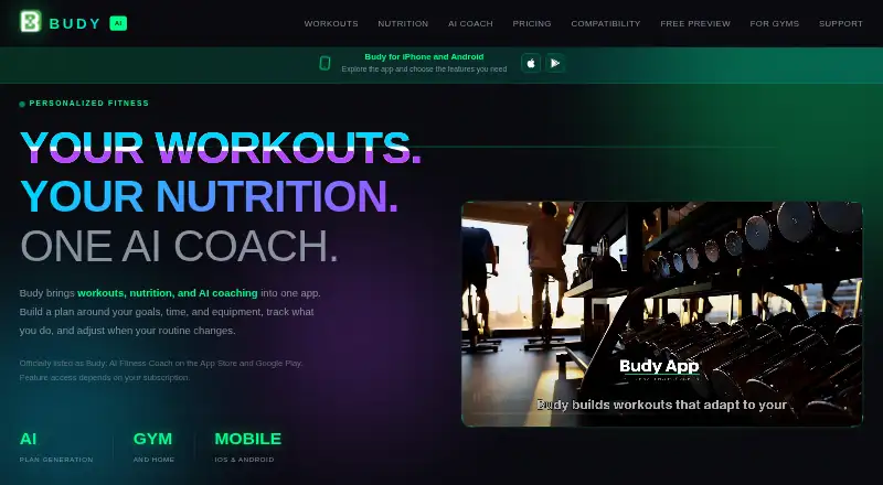 The Budy homepage