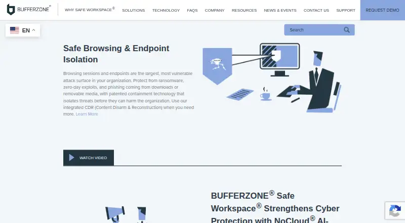 The BUFFERZONE homepage