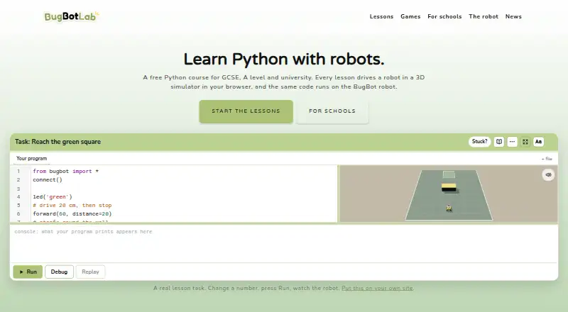 The BugBotLab homepage