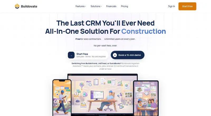 The Buildovate homepage
