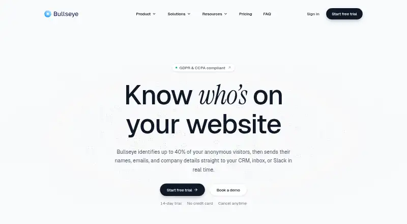 The Bullseye homepage