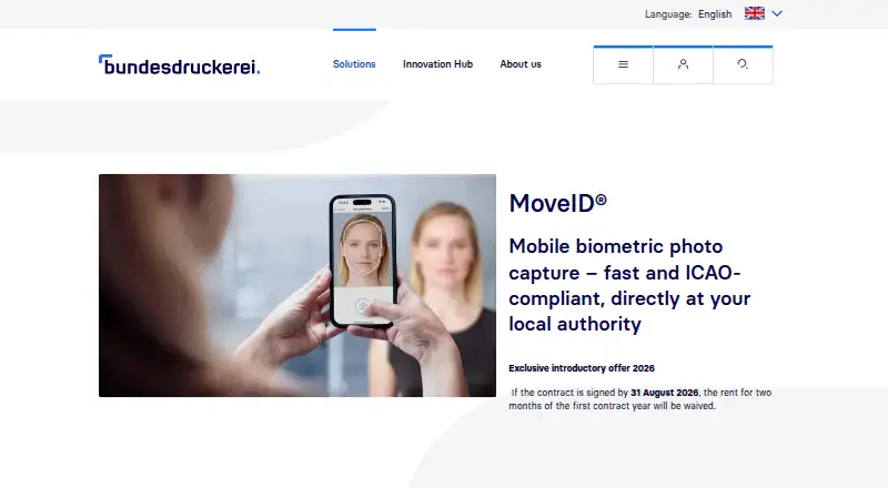 The MoveID homepage