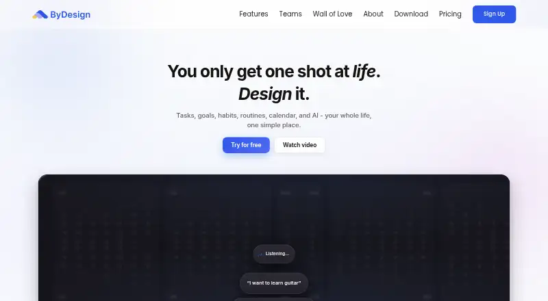 The ByDesign homepage