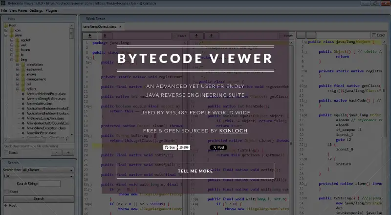 The Bytecode Viewer homepage