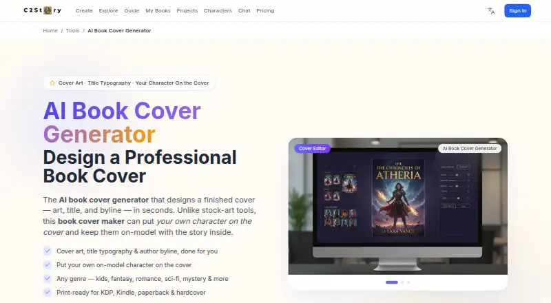 The C2Story homepage