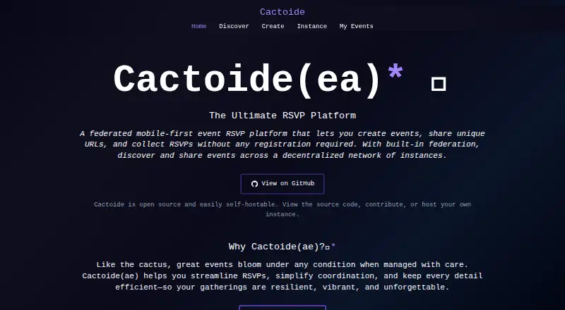 The Cactoide homepage