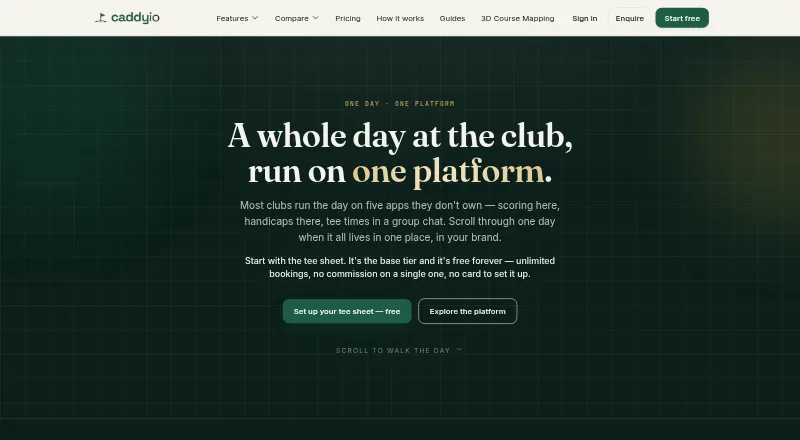 The Caddyio homepage