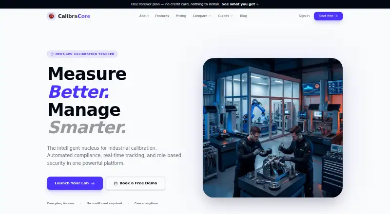 The CalibraCore homepage
