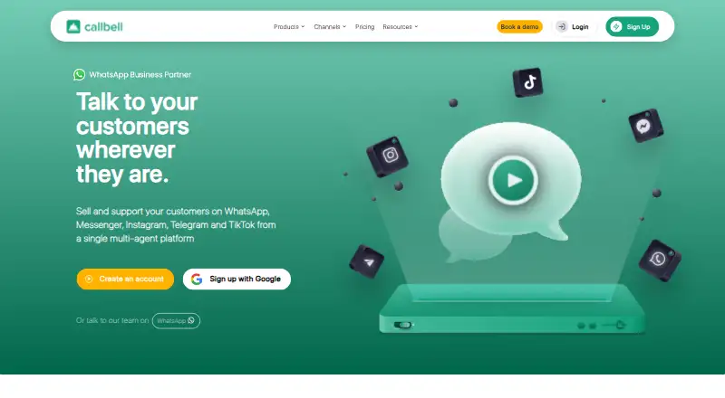 The Callbell homepage