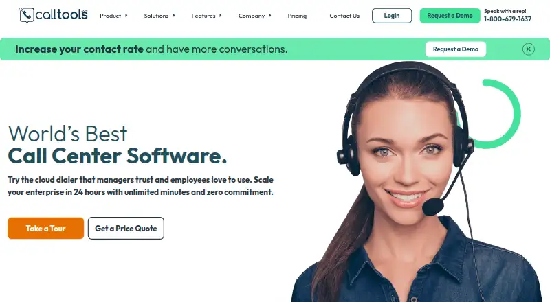 The CallTools homepage