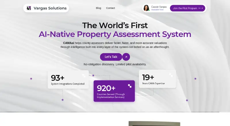 The CAMAai homepage