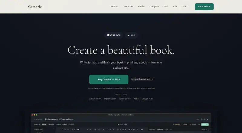 The Cambric homepage