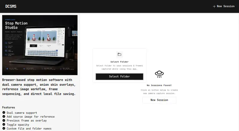 The Dual Camera Stop Motion Studio homepage