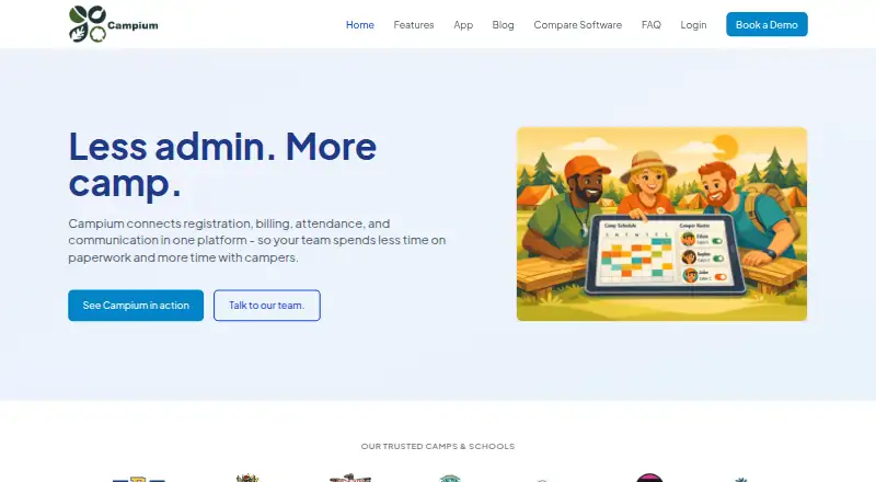 The Campium homepage