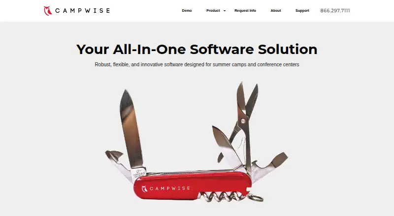 The Campwise homepage