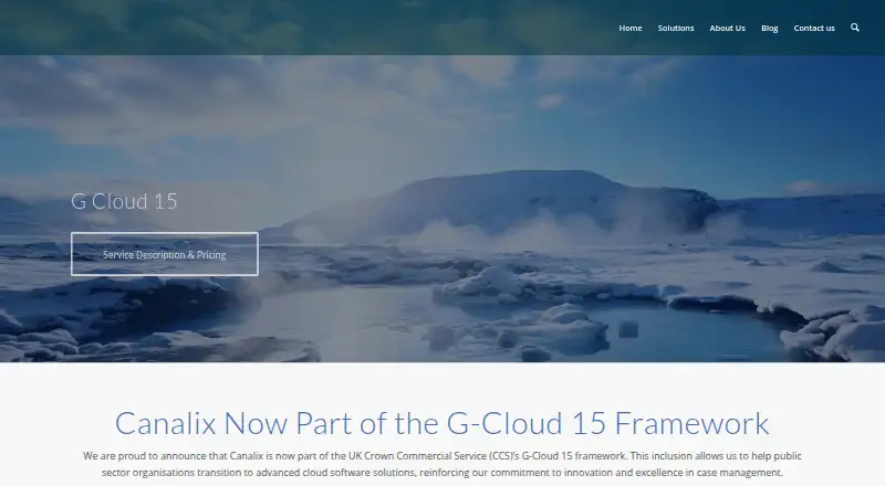 The Canalix Advanced Case Management homepage
