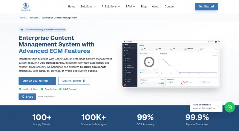 The CannyECM homepage