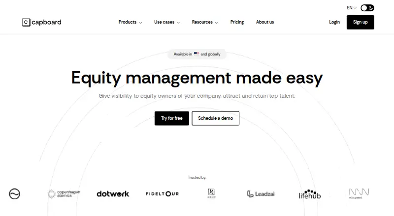 The Capboard homepage