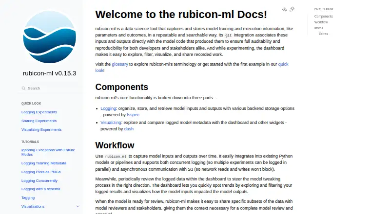 The Rubicon-ML homepage