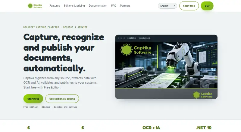 The Captika homepage
