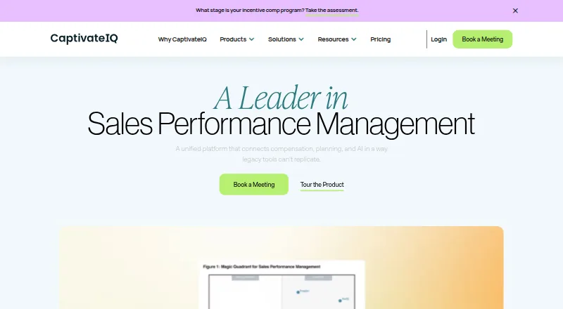 The CaptivateIQ homepage