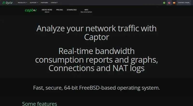 The BrByte Captor homepage