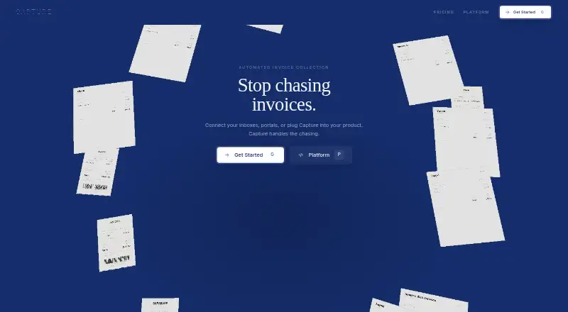 The Capture homepage