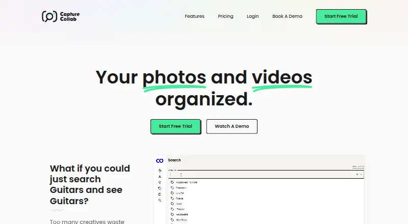 The Capture Collab homepage