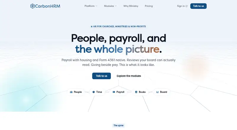 The CarbonHRM homepage