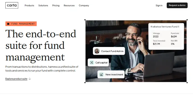 The Carta Fund Management homepage