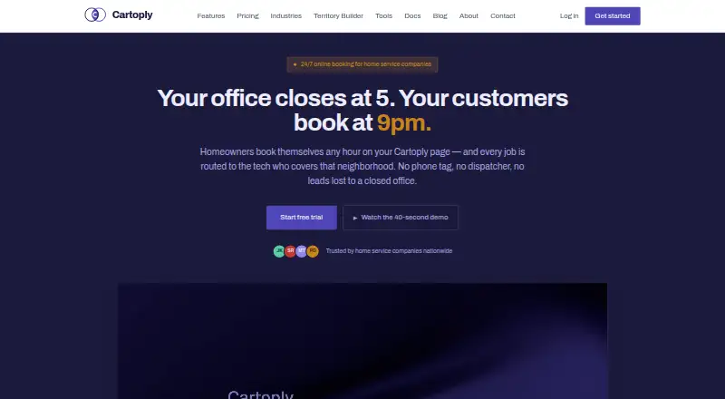The Cartoply homepage