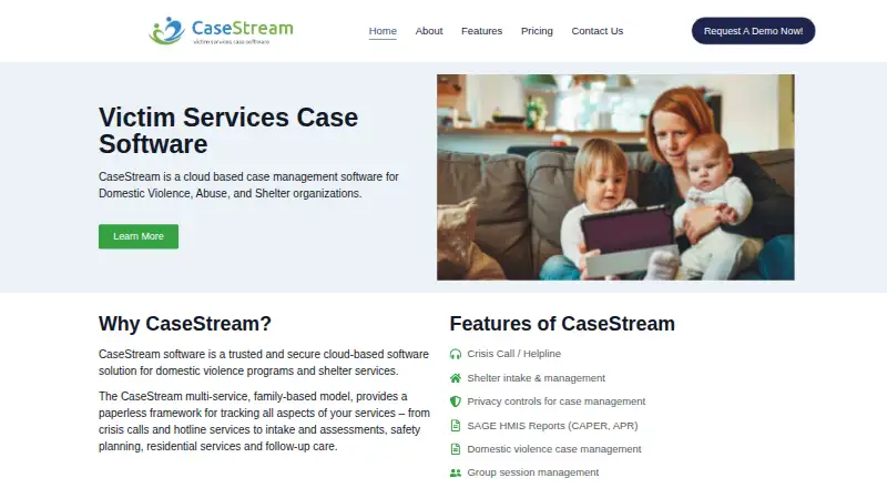 The CaseStream homepage