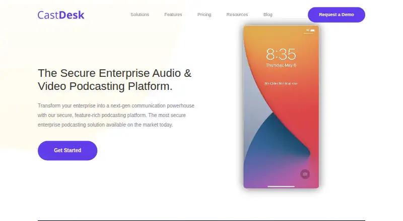 The CastDesk homepage