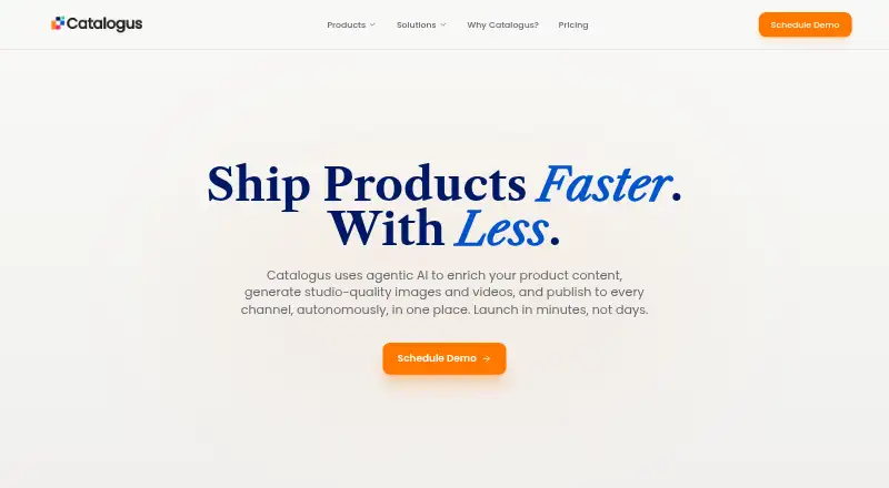 The Catalogus homepage