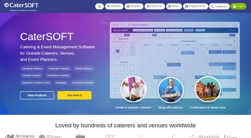 The CaterSOFT homepage