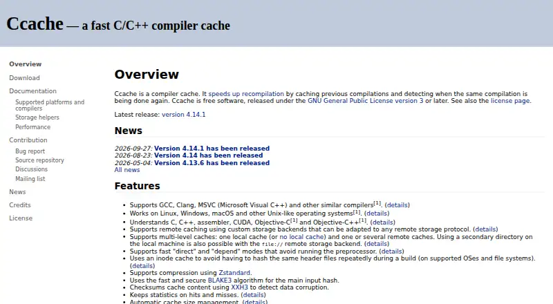 The Ccache homepage