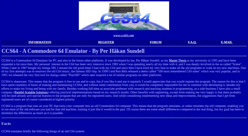 The CCS64 homepage