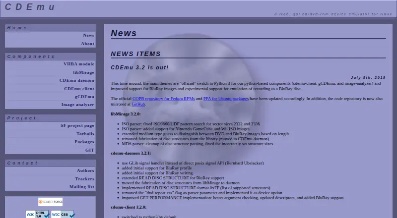 The CDEmu homepage