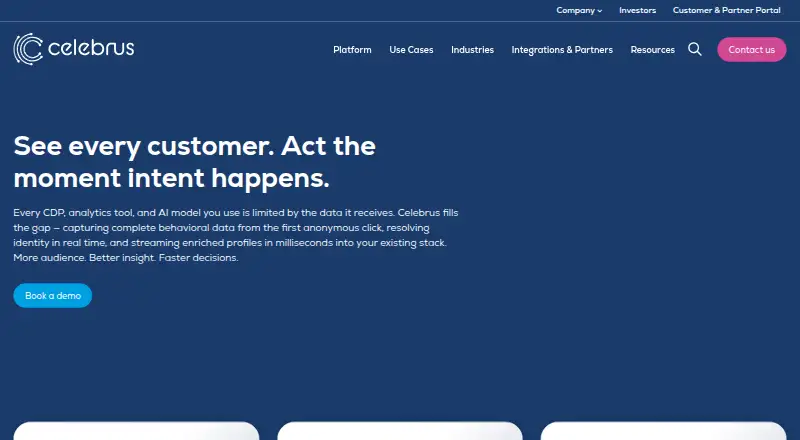 The Celebrus homepage