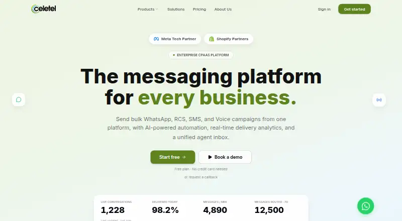 The Celetel homepage