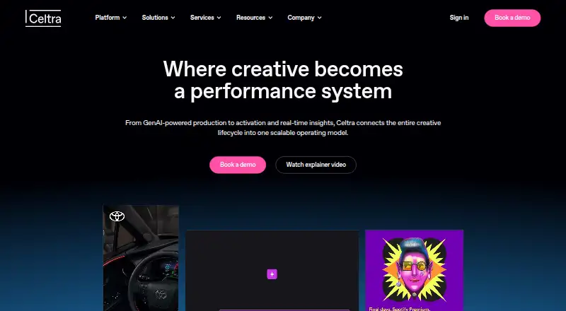 The Celtra homepage