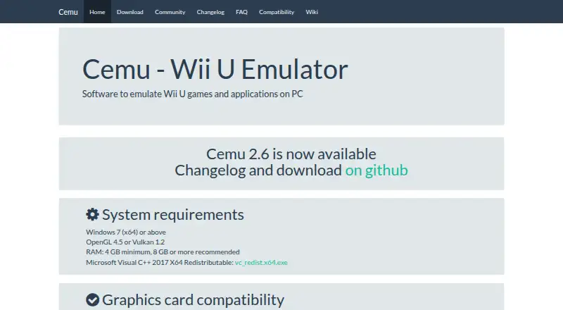 The Cemu homepage