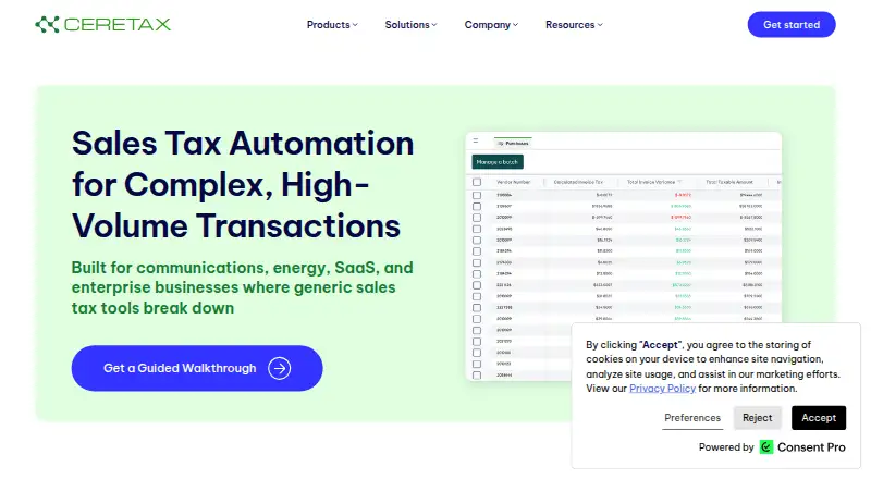The CereTax homepage